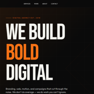 Agency Homepage HTML Template