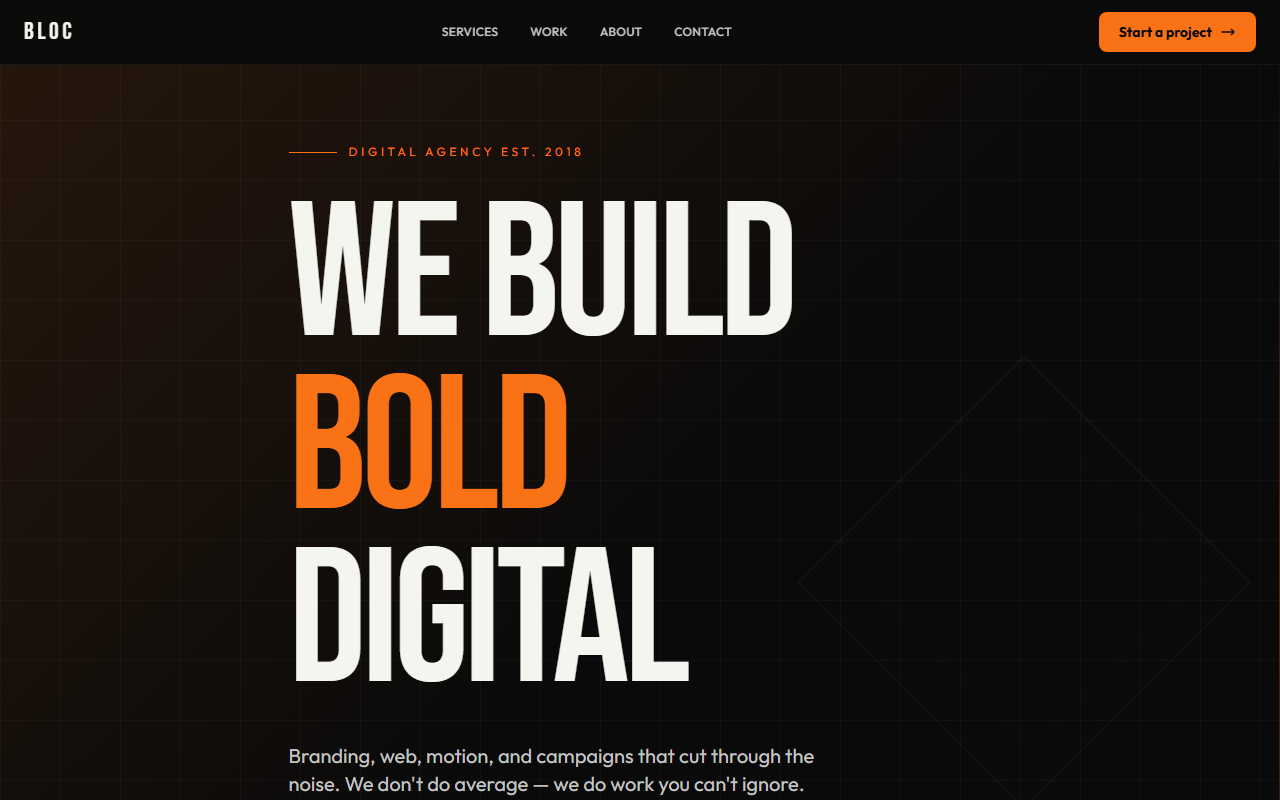 Agency Homepage Template