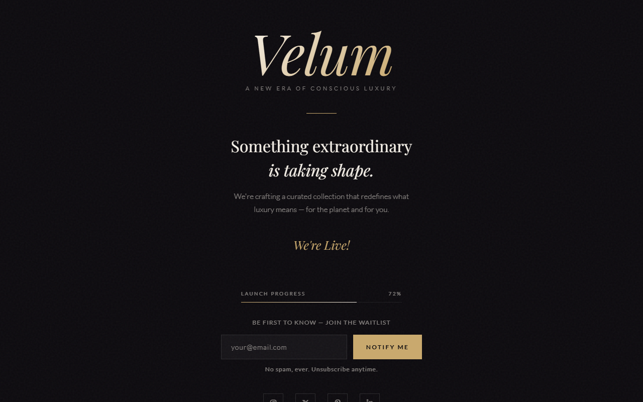 Coming Soon Page Template