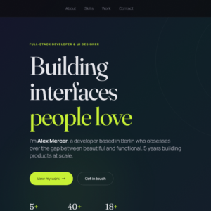 Portfolio One-Pager HTML Template